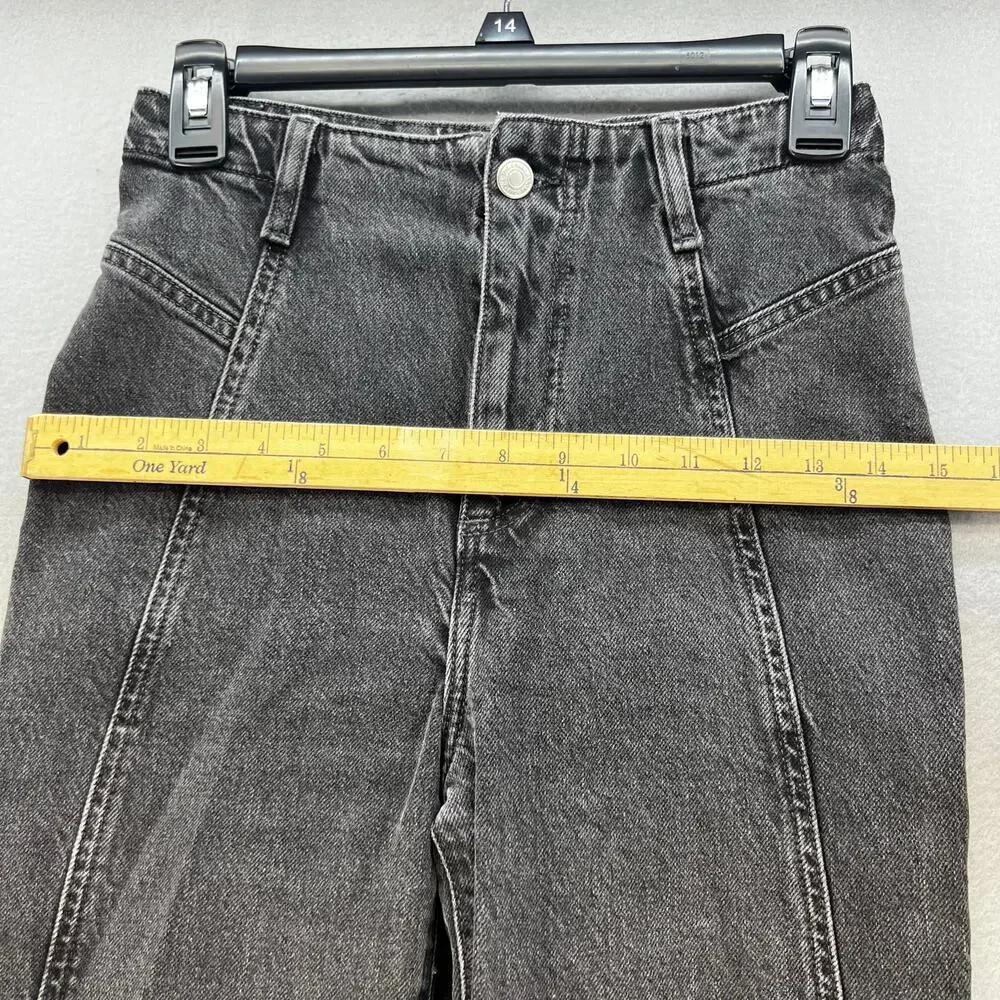 We The Free Jeans Women's 26 (2) Black Ultra Flare Wide Leg Boho Preppy Witchy - Picture 10 of 13